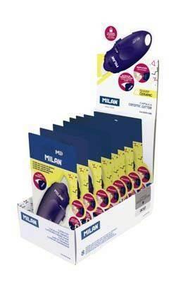 6005108B Caja expositora 8 blísters cúter hoja cerámica CAPSULE serie Acid, azul