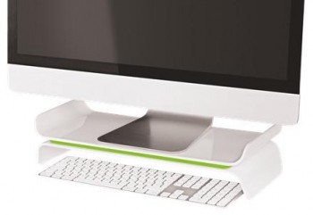 Soporte monitor Leitz WOW verde/blanco 65040054