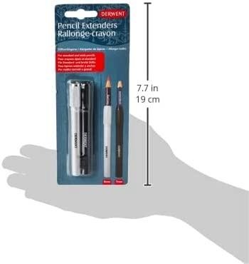 Set de 2 extensores de lápiz Derwent ( uno para lápices de cuerpo pequeño y otro más grande para Inktense o Artists) 2300124