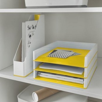 Bandeja Leitz WOW DUAL, amarillo/blanco 53611016