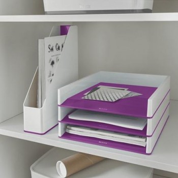 Revistero Leitz WOW DUAL, violeta/blanco 53621062