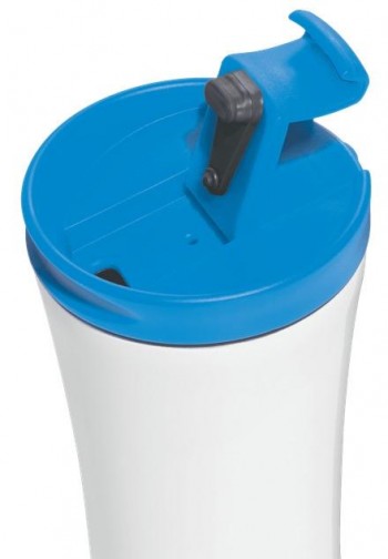 Taza Travel térmica WOW 380 ml, blanco/azul 90140036