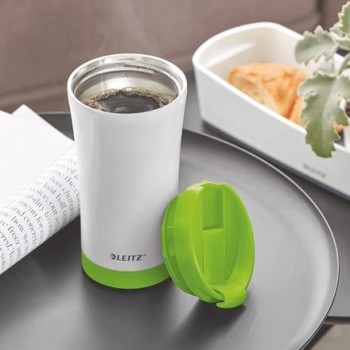 Taza Travel térmica WOW 380 ml, blanco/verde 90140054