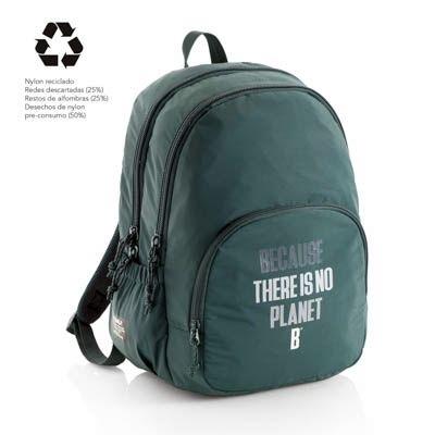 MR16313 MOCHILA TRIPLE 41CM. OSLO RECICLADA VERDE ECOALF MIQUELRIUS