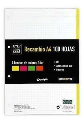 Recambios de papel DIN-A4 FLÚOR 53393100 Grafoplas