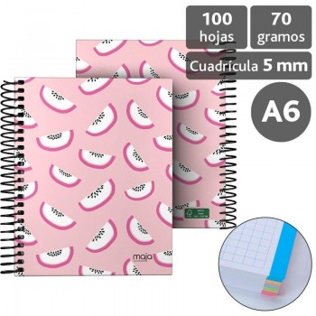 Forrado. Cuaderno Tapa Dura A6 MRönnbäck Kiwi 16521985 Grafoplas