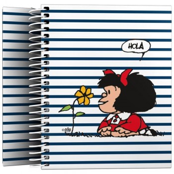 Forrado. Cuaderno Tapa Dura A6 Mafalda Marine 16522613 Grafoplas