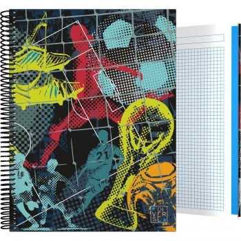 Forrado. Cuaderno Tapa Dura A4 Diverse Futbol 16501996 Grafoplas