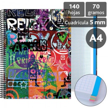 Forrado. Cuaderno Tapa Dura A4 RELAX-2 16502618 Grafoplas