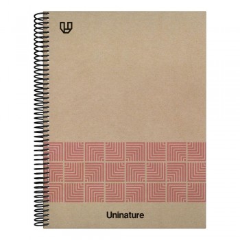 Cuaderno Tapa Dura A4 80H liso UniNature rosa 88500453 Grafoplas