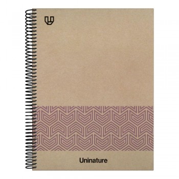 Cuaderno Tapa Dura A4 100H 5x5mm UniNature violeta 88500535 Grafoplas