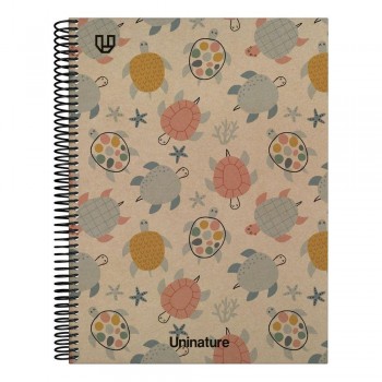 Cuaderno Tapa Dura A4 100H 5x5mm UniNature tortuga 88528802 Grafoplas