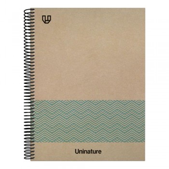 Cuaderno Tapa Dura A4 100H 5x5mm UniNature azul 88500530 Grafoplas