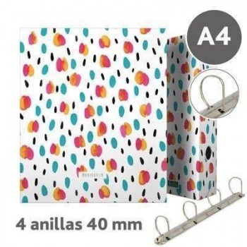 Carpeta anillas A4 40mm Moniquilla Gotas 88171967 Grafoplas