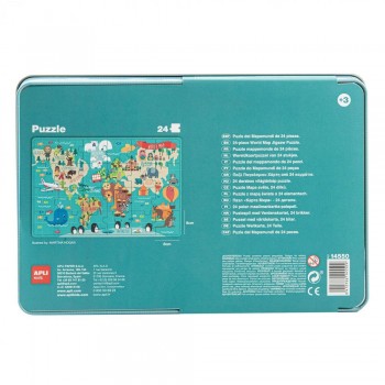 Puzzle mapa mundi 24 piezas Martina Hogan 14550 Apli