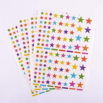 Gomette Apli 19453 Estrellas multicolor 6 hojas removible 624 unidades