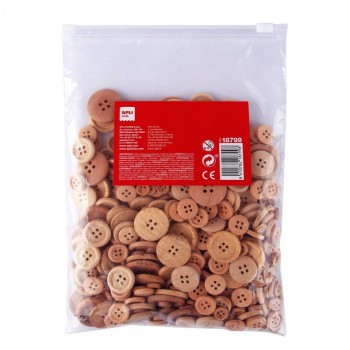 Botones Madera B/400 natural surtido 18799 Apli