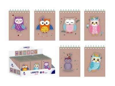 331635 LIBRETA ESPIRAL BUHOS 3D 15 x 10,5 cm BISMARK