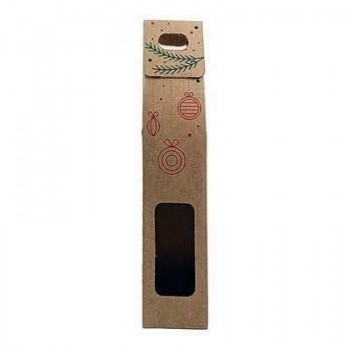 Bolsa botellero carton marron Navidad 47524 8x8x38 Arguval