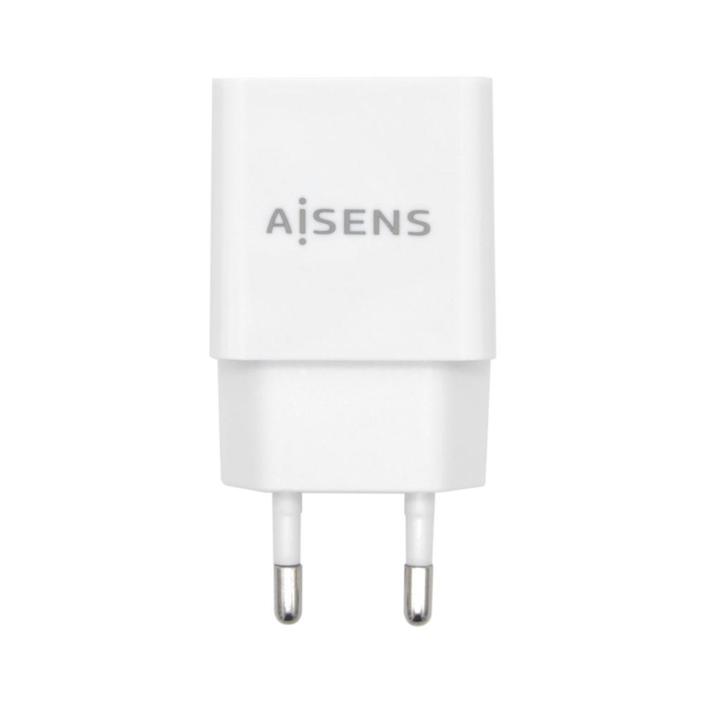 Cargador USB AISENS A110-0526   10W Alta Eficiencia (5V/2A, Blanco)