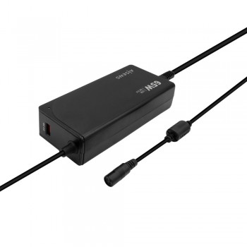 Cargador Universal AISENS ASLC-65WAUTO-BK   65W Multitensión con USB QC 3.0