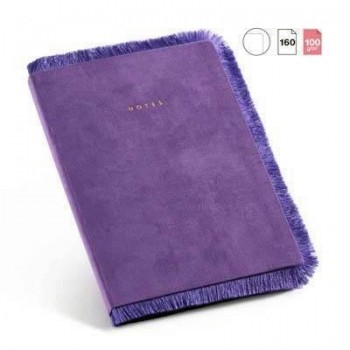 Cuaderno Miquelrius Tela 140X190 80h. liso 100g. Flecos lila MR8182