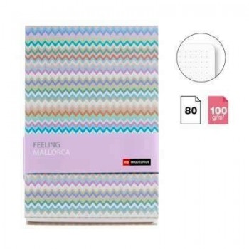 Cuaderno Miquelrius Tela 146x214 80h. puntos 100g. Zigzag MR20830