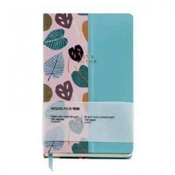 Cuaderno Miquelrius Rigido 134X215 96h. puntos 80g. Autumn Rosa-Azul MR8222