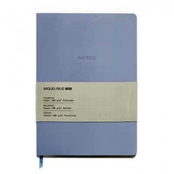 Cuaderno Miquelrius Rígido 148X210 64h. puntos 100g. Back2Basics Azul MR8215