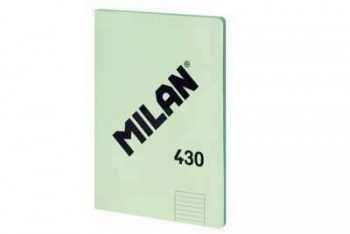 Libreta Milan 57242G48GR A4 48 hojas 95 gramos horizontal verde serie 1918