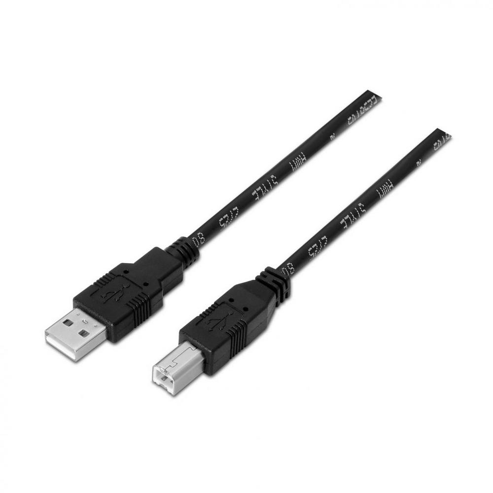 Cable USB AISENS A101-0006   Tipo A a Tipo B para Impresora (1,8 m, Negro)