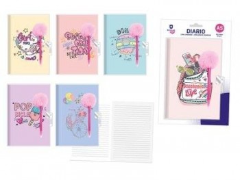 DIARIO GIRL C/ BOLIGRAFO POMPOM BLISTER 332271