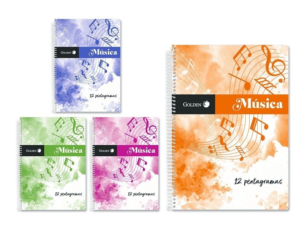 GOLDEN CUADERNO MUSICA Fº 20 H.100 GRMS.12 PEN. AP 329564