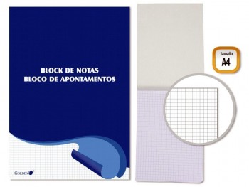 GOLDEN BLOCK NOTAS A4 80 H. C/TAPA 320387