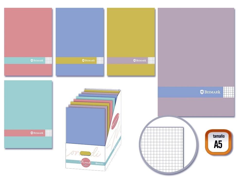 LIBRETA GRAPADA MORANDI A5 48 H. 90 GRS. CUAD 4X4 BISMARK 331497