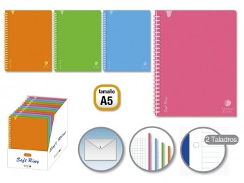 CUADERNO GOLDEN T.P MATEPAS A5.80 H.90GR, C/GOMA SOF RING 331312