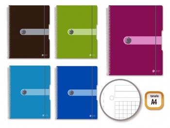 GOLDEN CUADERNO  T.P .80 H. 90GR. CUADR C/GOMA 325973