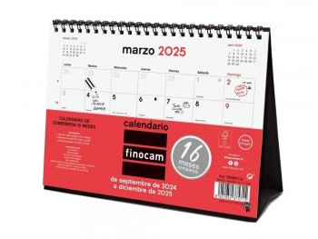 Calendario Finocam 2024-2025 16 meses sobremesa S 782000025