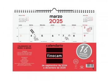 Calendario Finocam 2024-2025 16 meses pared L 782020025