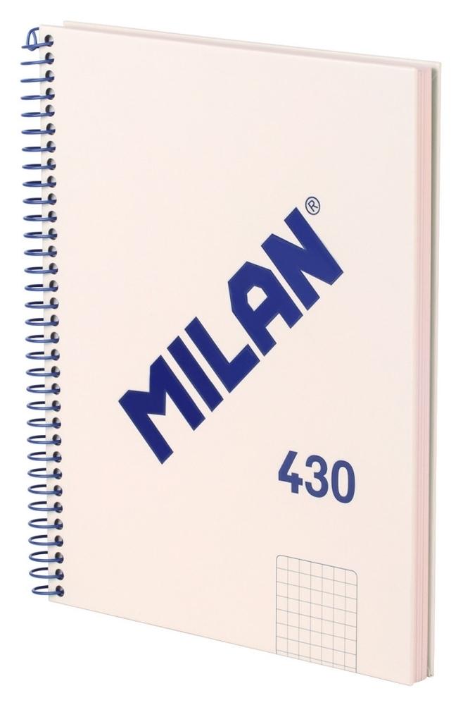 Bloc espiral Milan 57153E80SNCBG A5 80 hojas 95 gramos tapa dura 5x5 beige serie 430