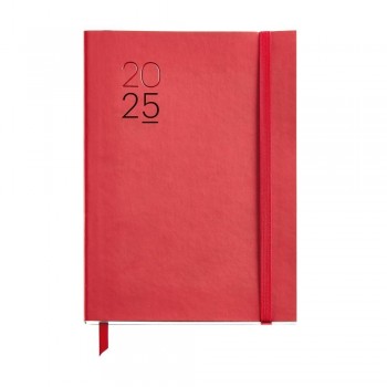 Agenda Miquelrius Anual 2025 155x213 Dia pagina Plus Flexible Luxor Rojo MR22254