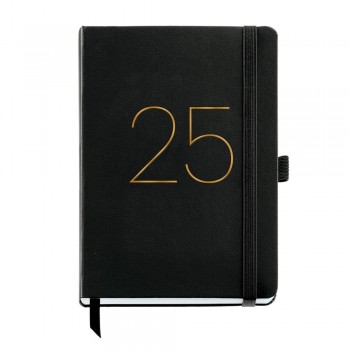 Agenda Miquelrius Anual 2025 155x213 Dia pagina Plus Chester Negro MR22258