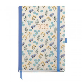 Agenda Miquelrius Anual 2025 155x213 Dia pagina Plus Natura Daisies MR22273