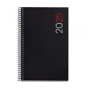 Agenda Miquelrius Anual 2025 117x182 Semana vista Activa Espiral City Negro MR38256