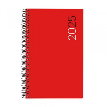 Agenda Miquelrius Anual 2025 117x182 Semana vista Activa Espiral City Rojo MR38257