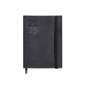 Agenda Miquelrius Anual 2025 122x168 Dia pagina Journal Flexible Luxor Negro MR33060