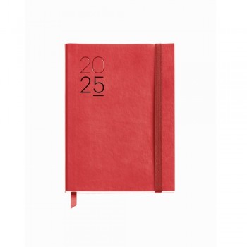 Agenda Miquelrius Anual 2025 122x168 Semana vista Journal Flexible Luxor Rojo MR33063