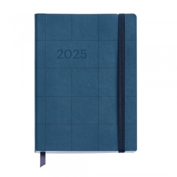 Agenda Miquelrius Anual 2025 122x168 Dia pagina Journal Flexible Cuadros Marino MR33067