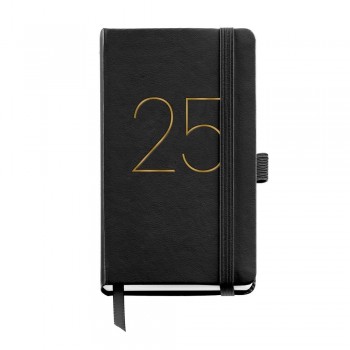 Agenda Miquelrius Anual 2025 90x140 Semana vista Passport Chester Negro MR31263