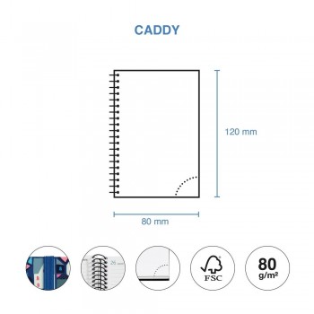 Agenda Miquelrius Anual 2025 80x120 Dia pagina Caddy Espiral Grafica Villa MR39140